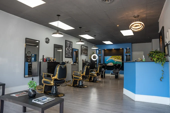 Interior of AYHAN’S barbershop in North York